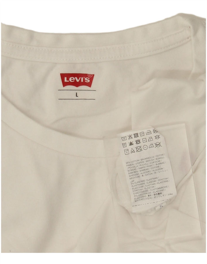 T-shirt da uomo Levi's Top Large in cotone bianco
