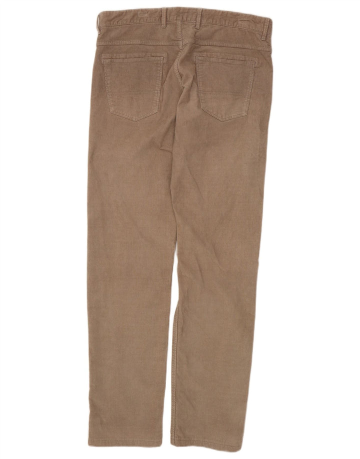 MASSIMO DUTTI Pantaloni dritti da uomo in velluto a coste EU 40 Medio W33 L31 Beige
