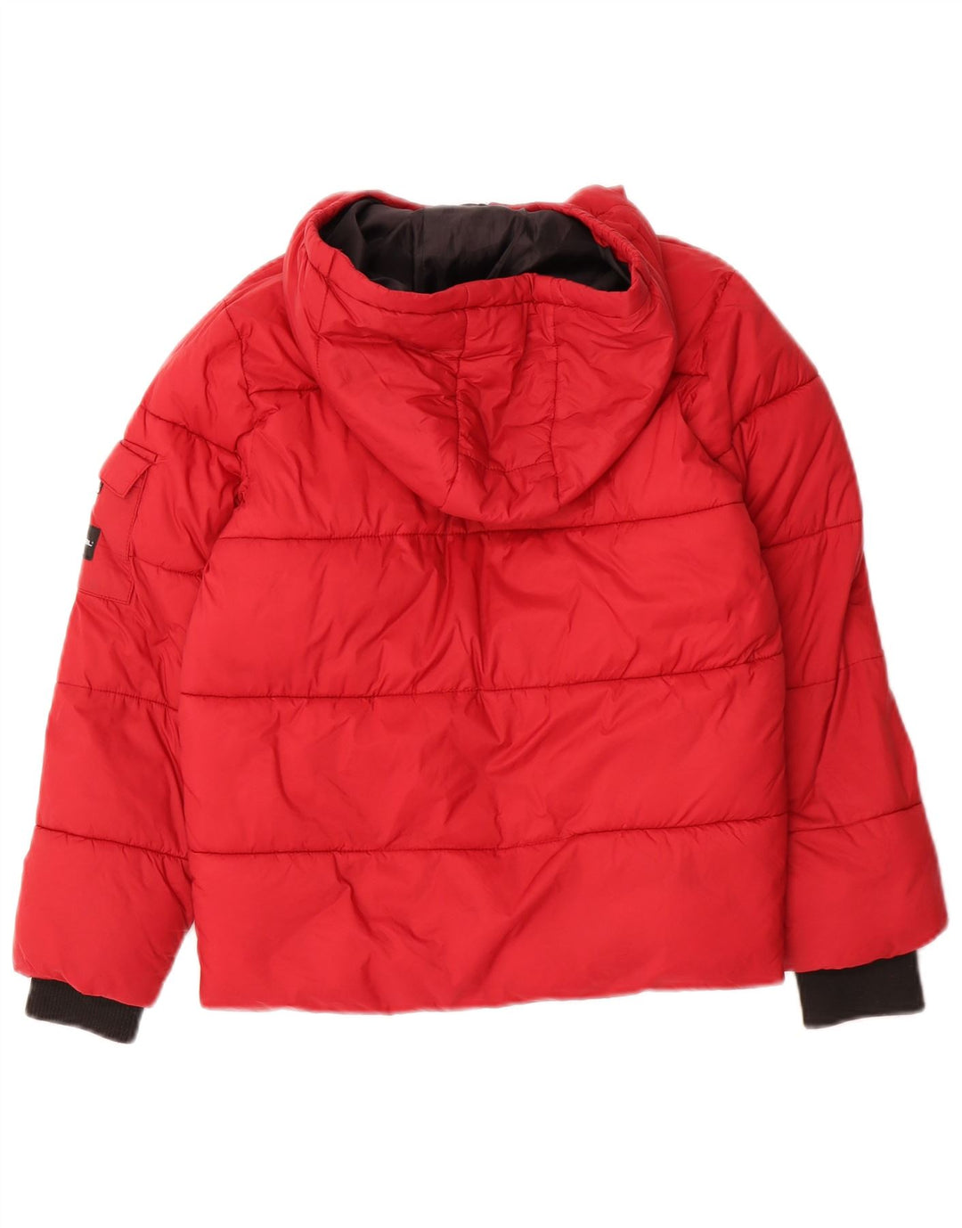 Giacca imbottita con cappuccio Animal Boys 7-8 anni in nylon rosso
