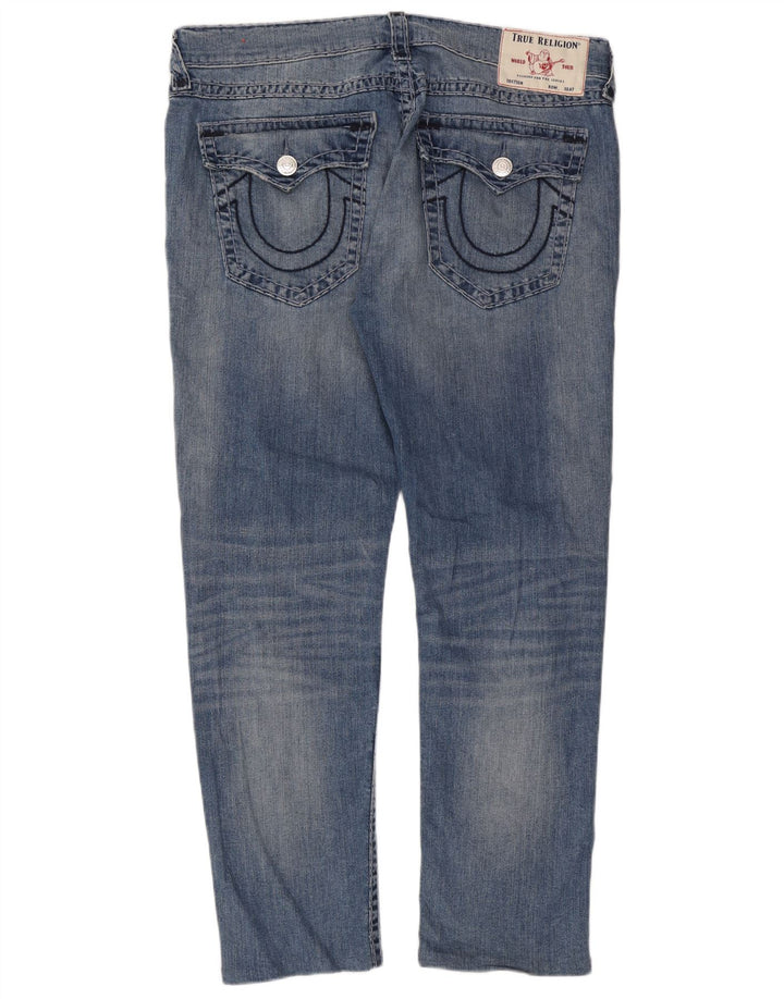 Jeans slim da uomo True Religion W40 L31 cotone blu