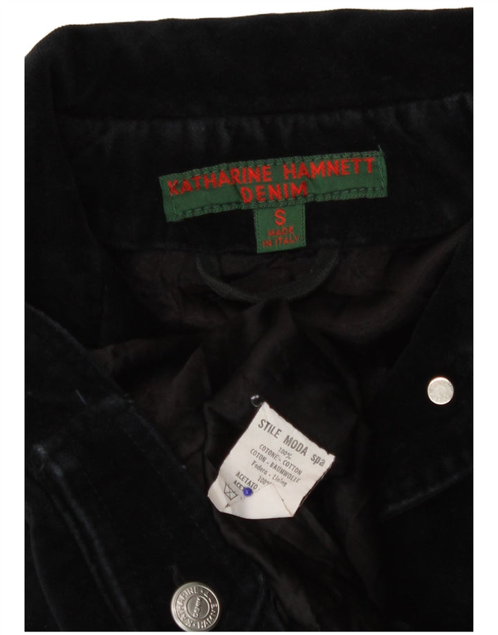 Giubbotto bomber corto da donna Katharine Hammett UK 8 piccolo cotone blu navy