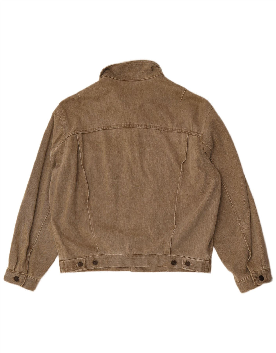 Giacca in denim da uomo vestibilità ampia Wampum UK 38 cotone kaki medio