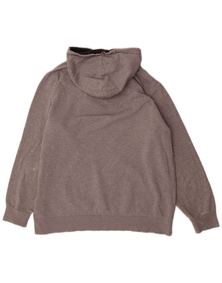 Felpa con cappuccio grafica da uomo Reebok grande in cotone grigio