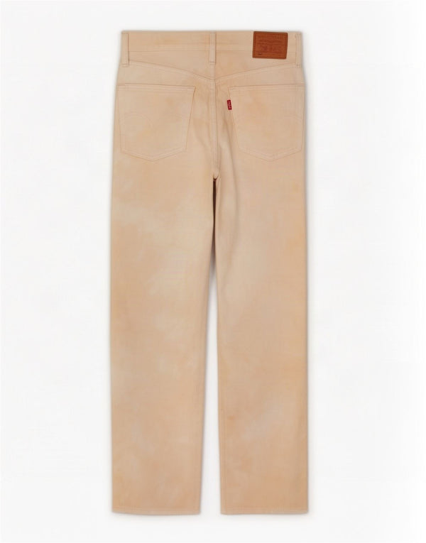 Levi's Donna 501 Jeans dritti W26 L28 Cotone tie dye beige