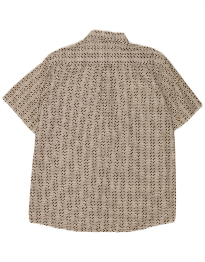 Camicia a maniche corte da uomo Levi's 2XL cotone geometrico bianco