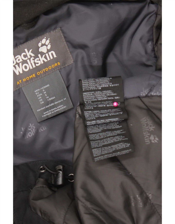 Giacca a vento con cappuccio da uomo Jack Wolfskin UK 34 Small Poliestere nero