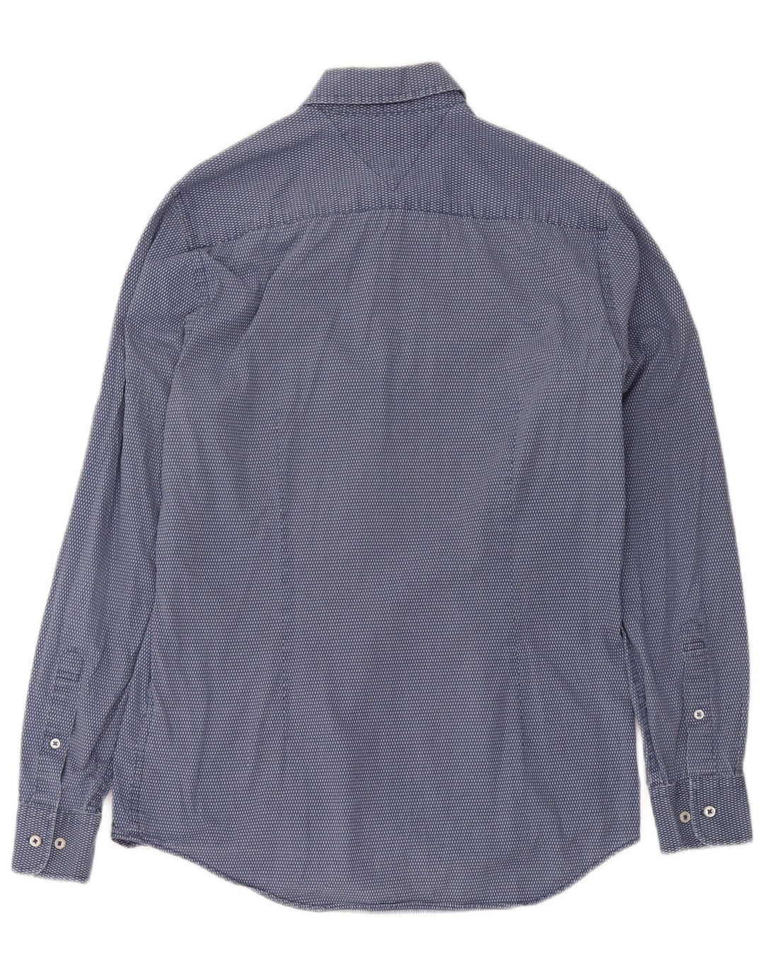 Camicia slim fit da uomo Tommy Hilfiger in cotone maculato blu medio