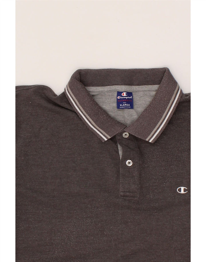 CHAMPION Mens Polo Shirt XL Grey Cotton Vintage Champion and Second-Hand Champion from Messina Hembry 