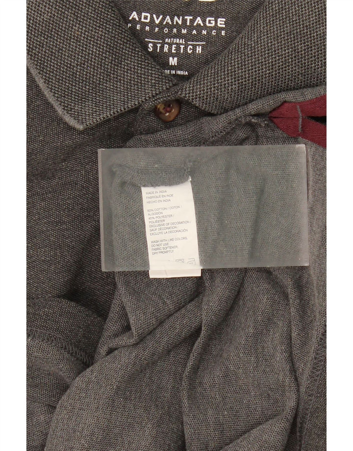 IZOD Mens Polo Shirt Medium Grey Cotton Vintage Izod and Second-Hand Izod from Messina Hembry 
