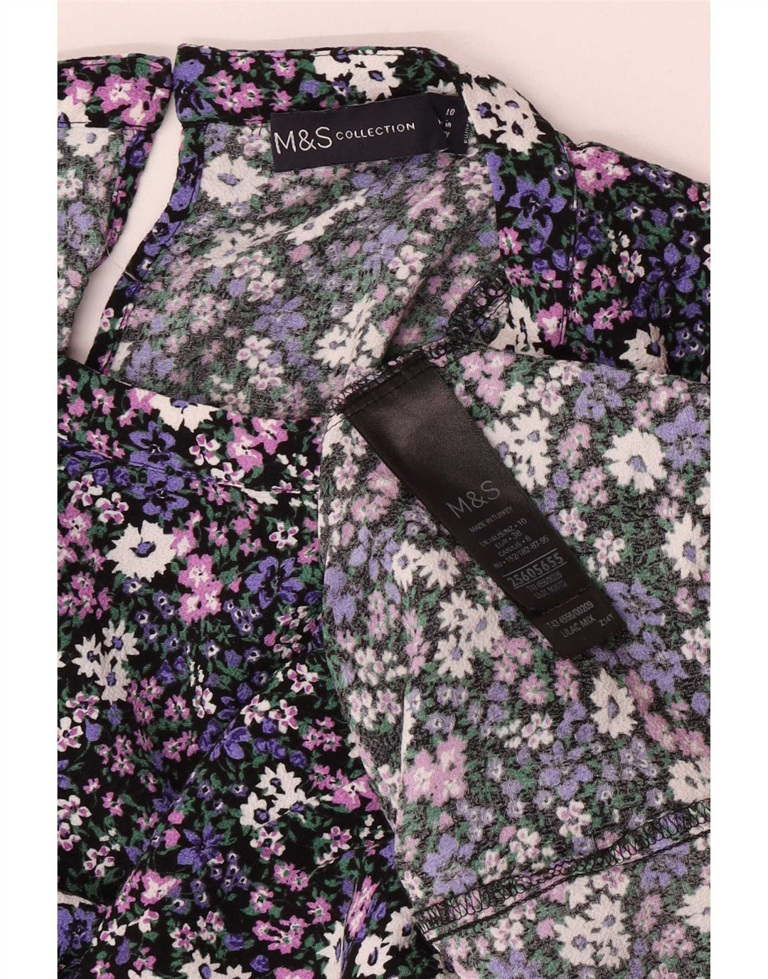 Top in camicetta da donna Marks & Spencer UK 10 piccolo floreale multicolore