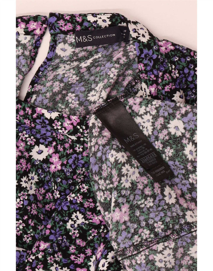 Top in camicetta da donna Marks & Spencer UK 10 piccolo floreale multicolore