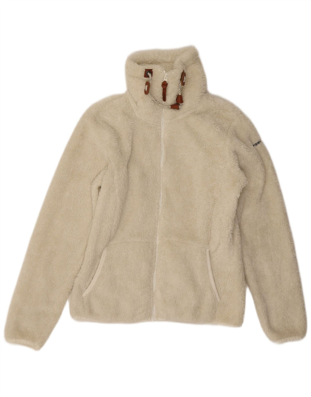 Giacca in pile da donna Icepeak UK 16 grande poliestere bianco sporco