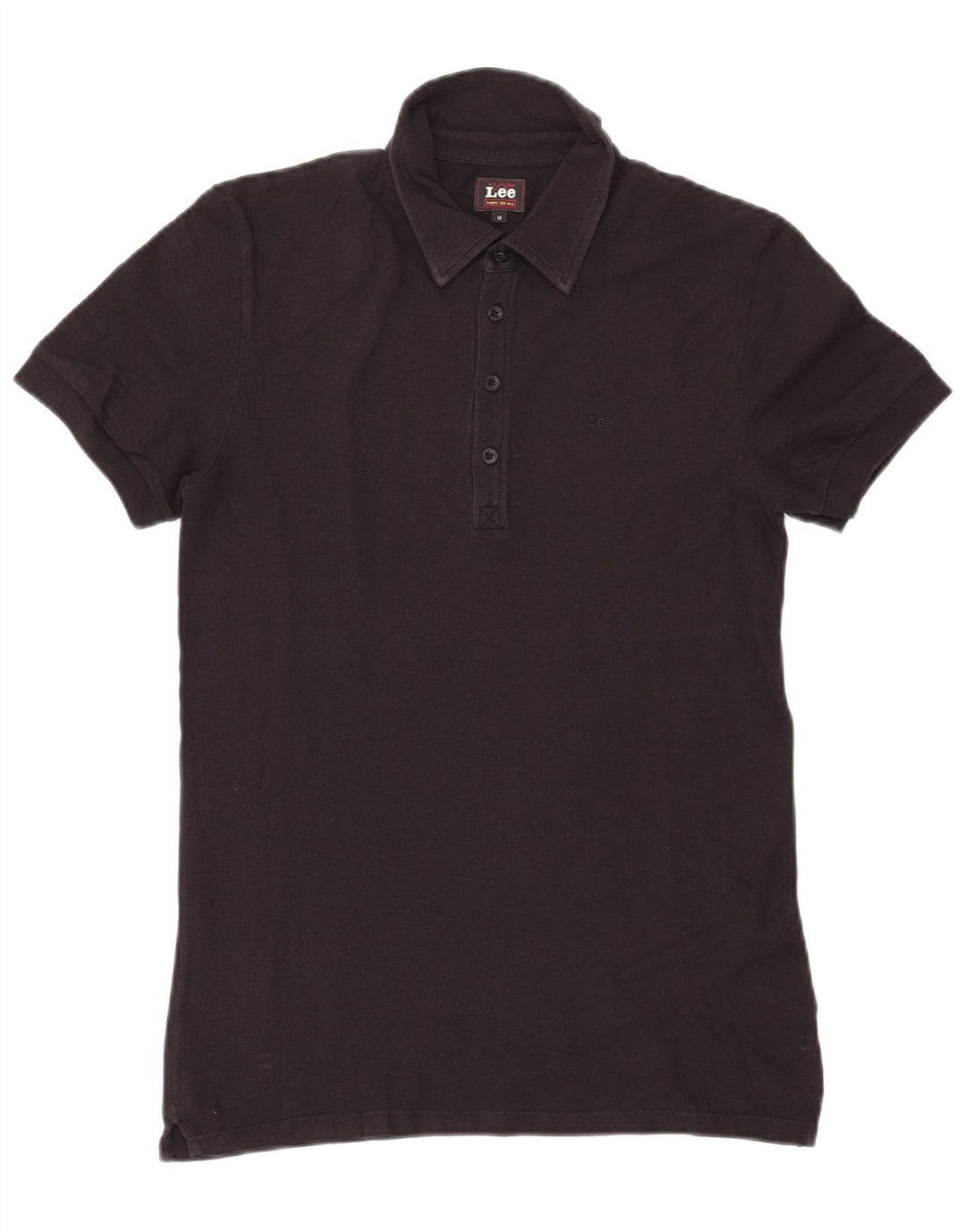 Polo da uomo LEE in cotone nero medio