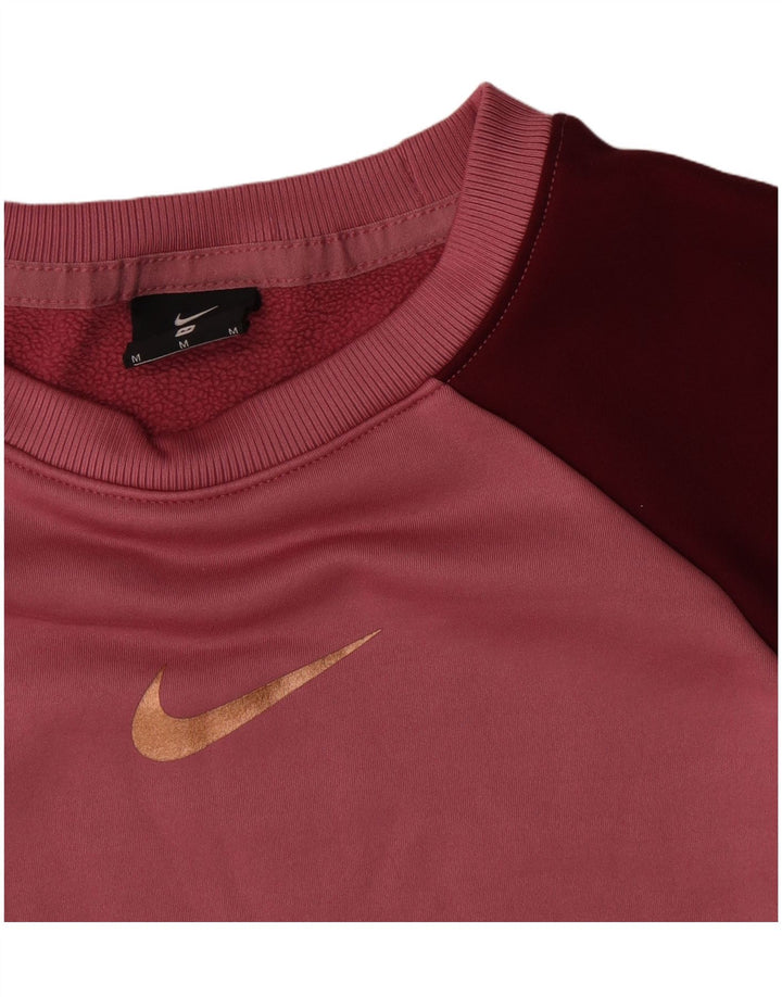 Felpa Nike da uomo in cotone color block rosa medio