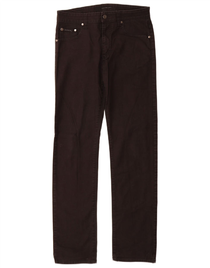 Jeans dritti da uomo Calvin Klein W30 L34 cotone nero