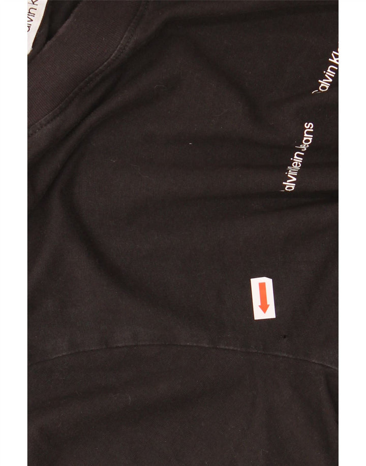 Calvin Klein Jeans Top grafico da uomo manica lunga piccolo cotone nero