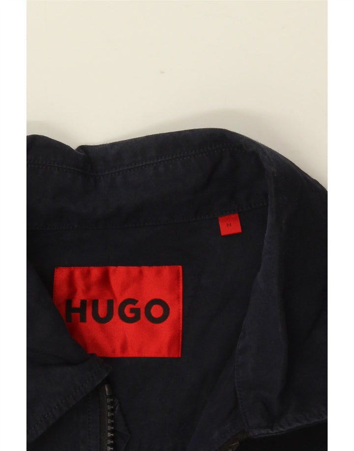Giubbotto bomber da uomo HUGO BOSS UK 38 medio cotone blu navy