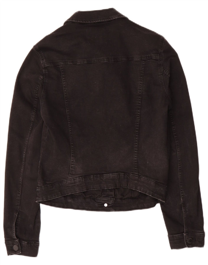 Giacca in denim corto Zara da donna Trafaluc UK 12 cotone nero medio