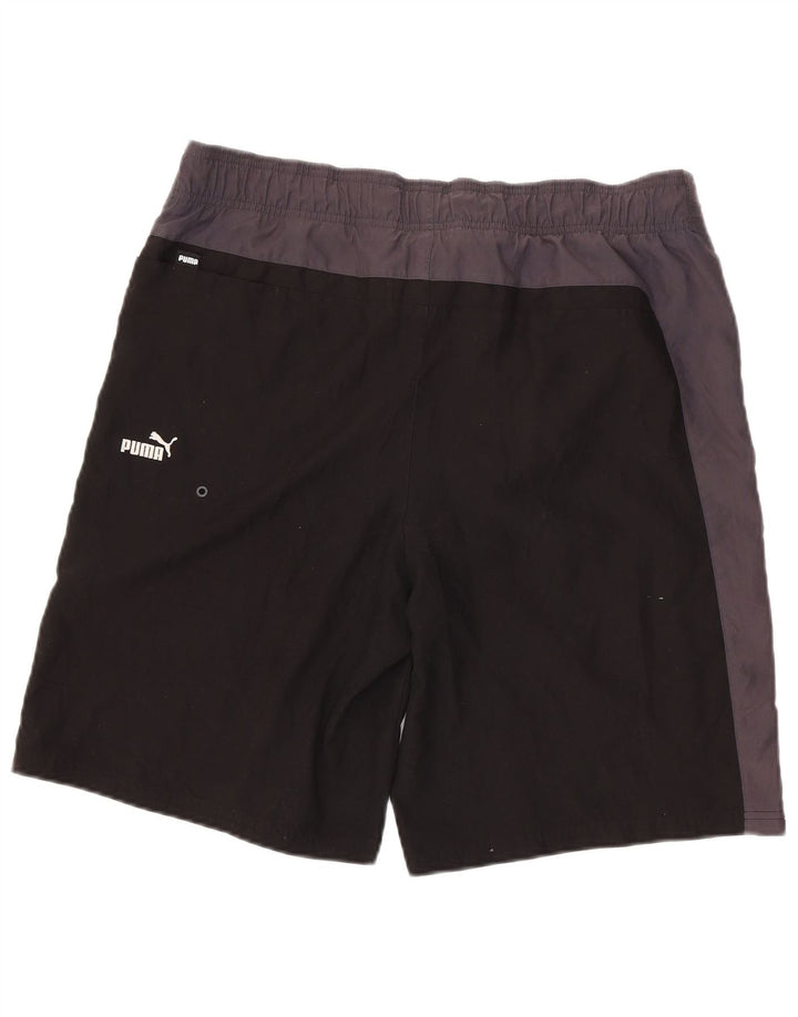 Pantaloncini da bagno grafici da uomo Puma Large Black Colourblock