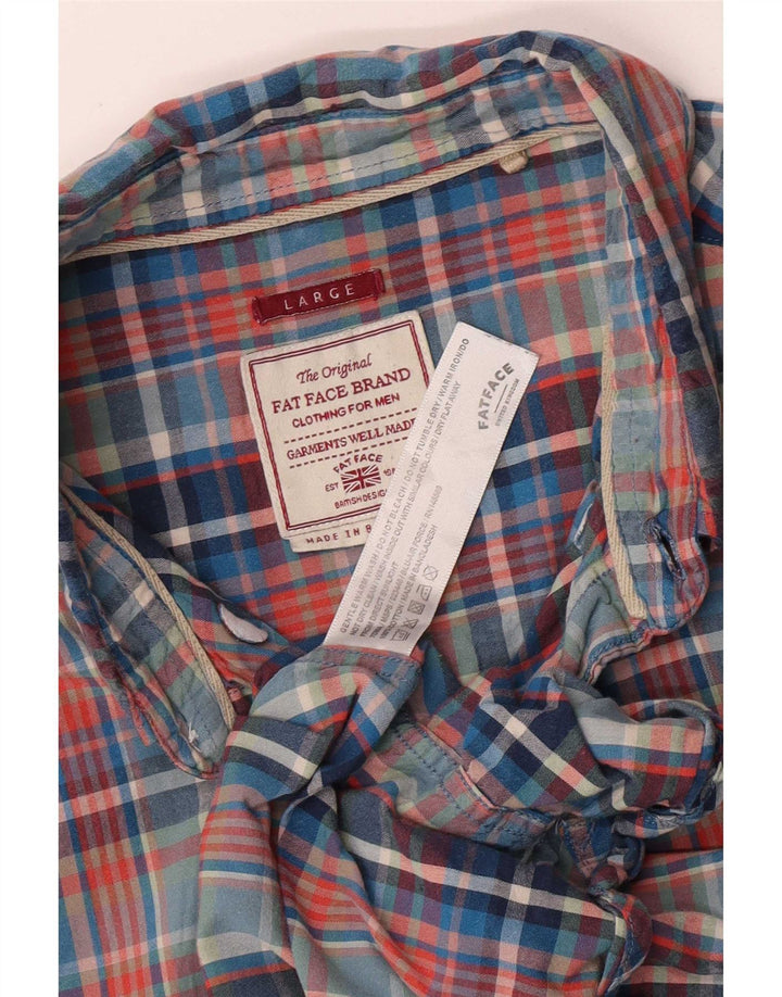Camicia da uomo Fat Face Grande cotone a quadri multicolore