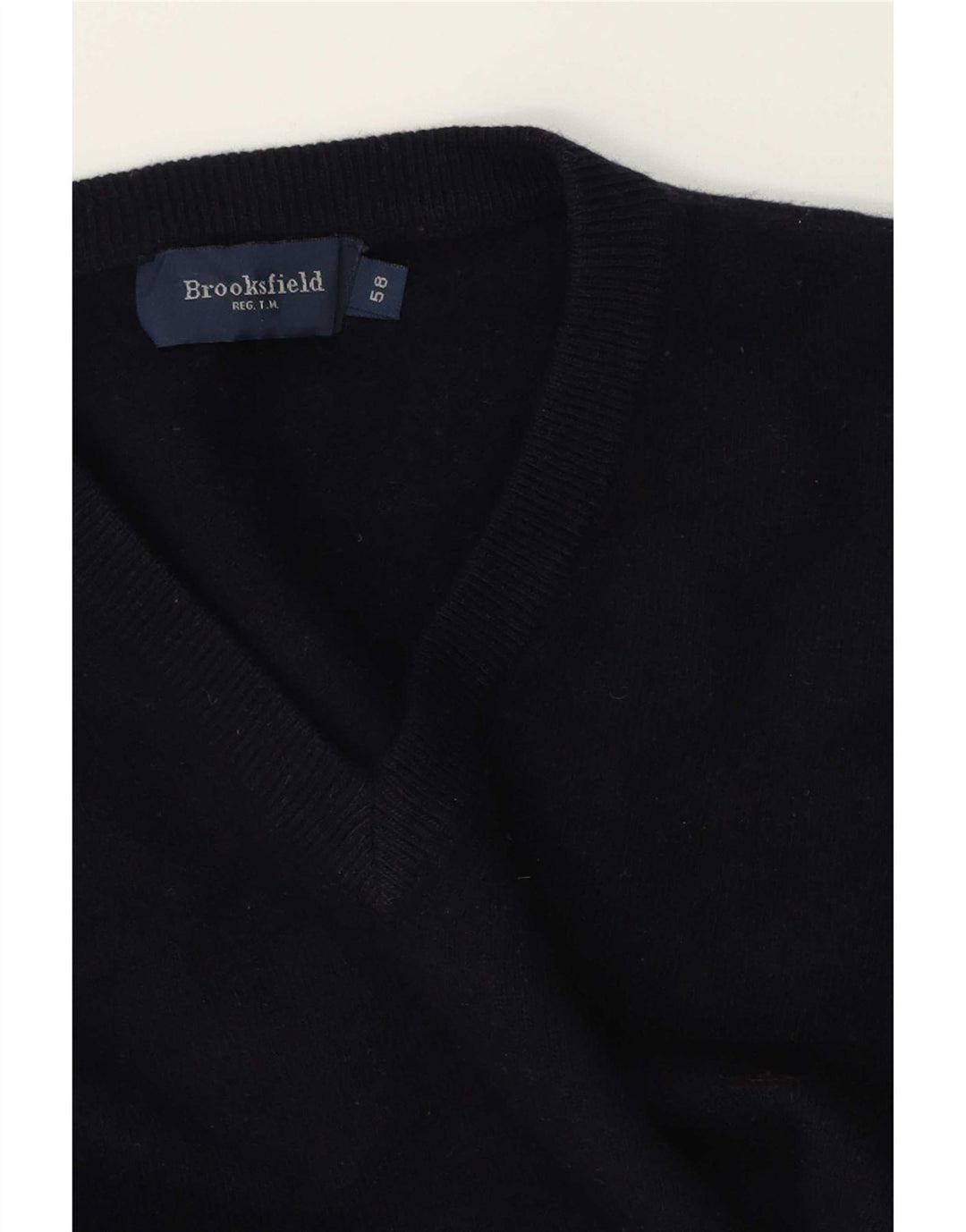 Maglione da uomo con scollo a V Brooksfield IT 58 3XL Blu navy