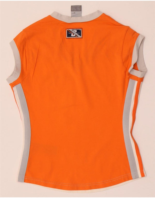 T-shirt grafica Nike Cor72z da donna, taglia UK 12, cotone arancione medio