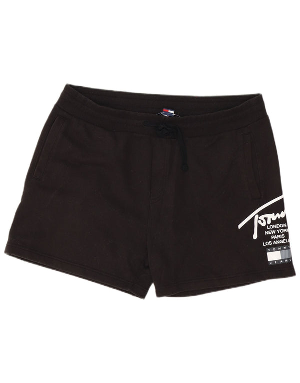 Pantaloncini sportivi grafici da uomo Tommy Hilfiger XL in cotone nero