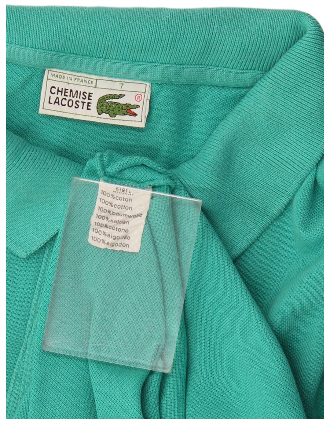 Polo da uomo Lacoste taglia 7 2XL cotone turchese