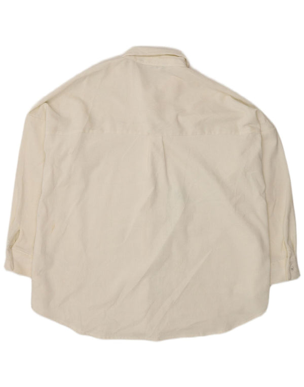 Camicia oversize da donna Zara UK 14 Poliestere bianco medio