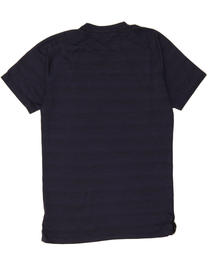 PUMA Mens T-Shirt Top Medium Navy Blue Striped Vintage Puma and Second-Hand Puma from Messina Hembry 