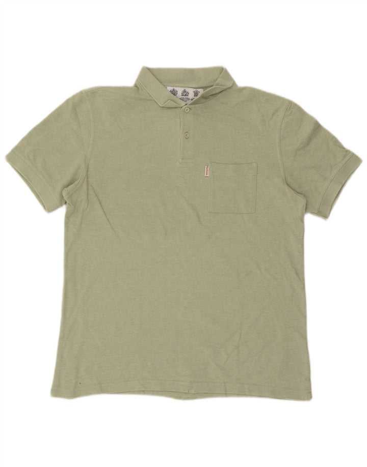 Polo da uomo Barbour XL in cotone verde
