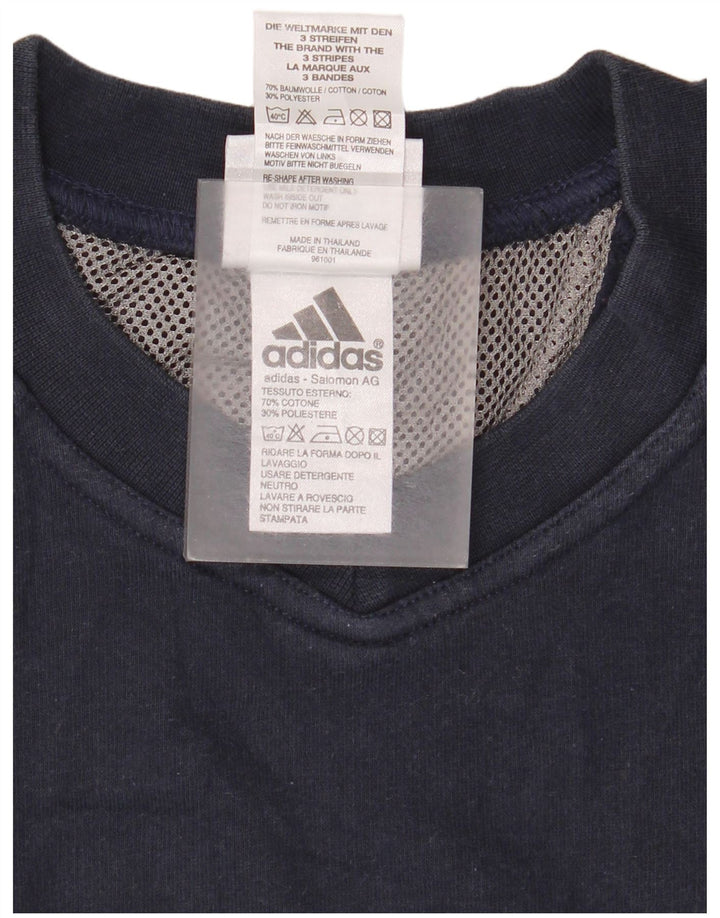 Felpa Adidas da bambino 11-12 anni in cotone blu navy