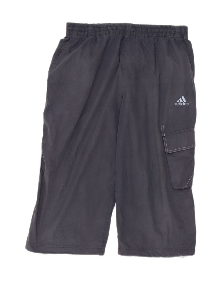 Pantaloncini sportivi da uomo Adidas Bermuda piccoli in poliestere blu navy