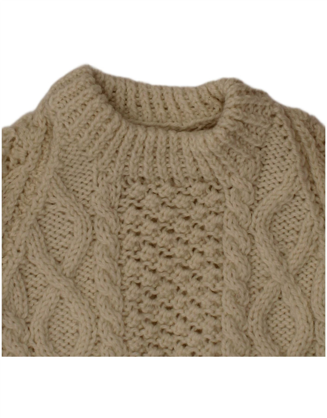 Maglione maglione girocollo da ragazzo VINTAGE 2-3 anni bianco sporco