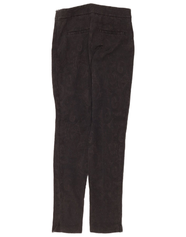 Pantaloni casual slim da donna Monsoon UK 8 Small W26 L28 Paisley neri