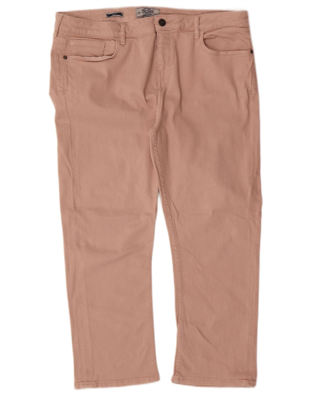 FAT FACE Jeans corti da donna UK 16 Large W34 L23 Cotone rosa