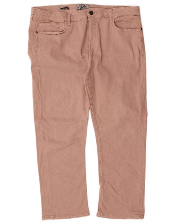 FAT FACE Jeans corti da donna UK 16 Large W34 L23 Cotone rosa