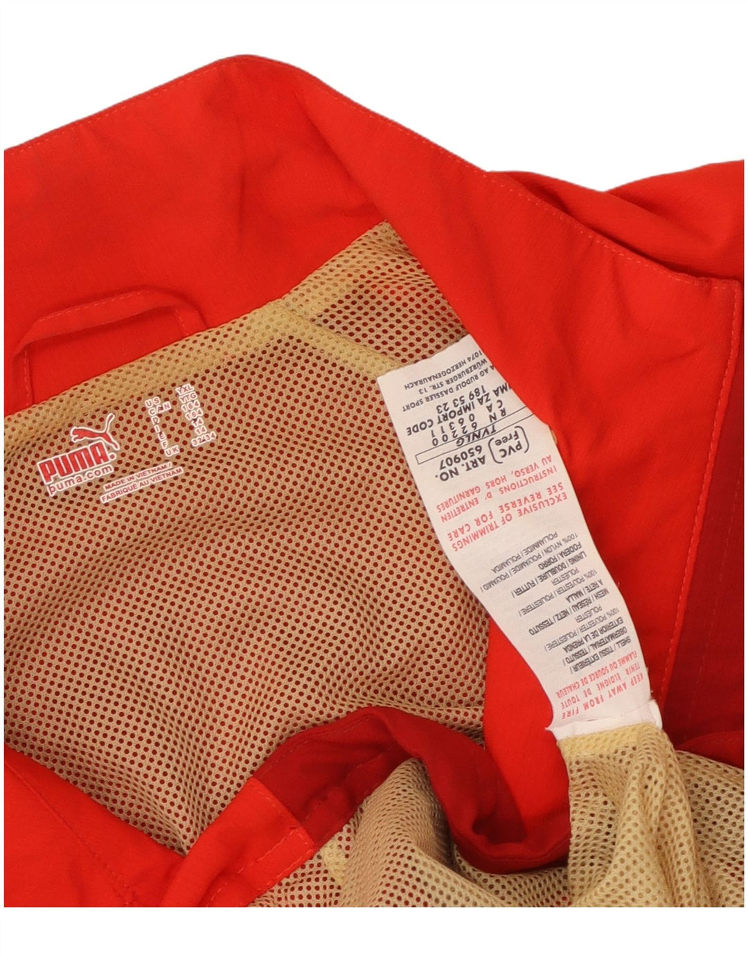 Giacca da tuta da ragazzo PUMA 13-14 anni Poliestere color block rosso