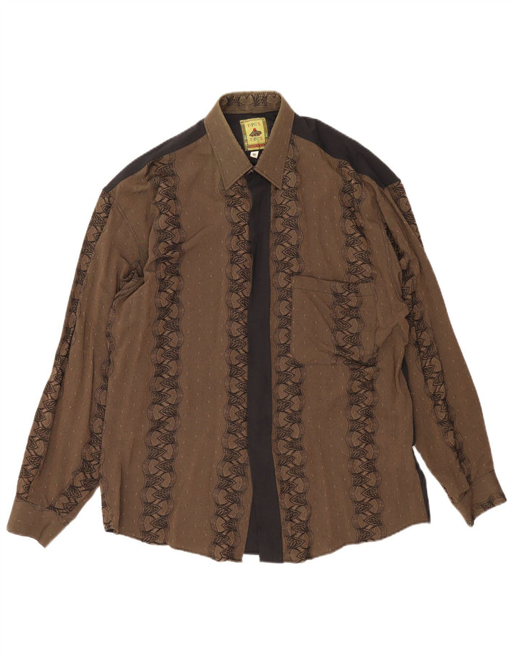 Camicia da uomo Tipo' S Marrone medio geometrico
