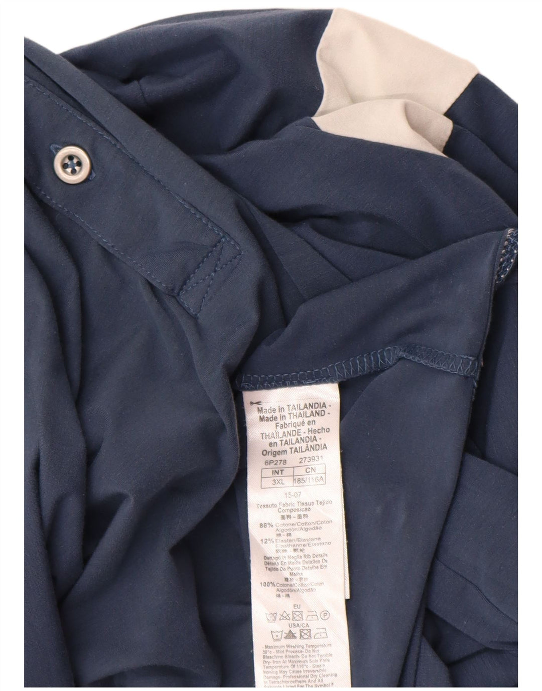 Polo Uomo EMPORIO ARMANI 3XL Cotone Colourblock Blu