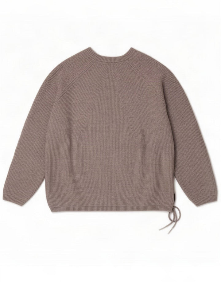 Massimo Dutti Maglione girocollo oversize da donna UK 10 Small Grigio