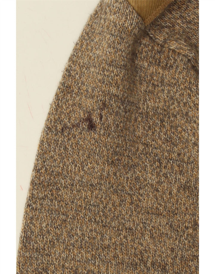 VINTAGE Mens V-Neck Jumper Sweater IT 48 Medium Beige Wool Vintage Vintage and Second-Hand Vintage from Messina Hembry 