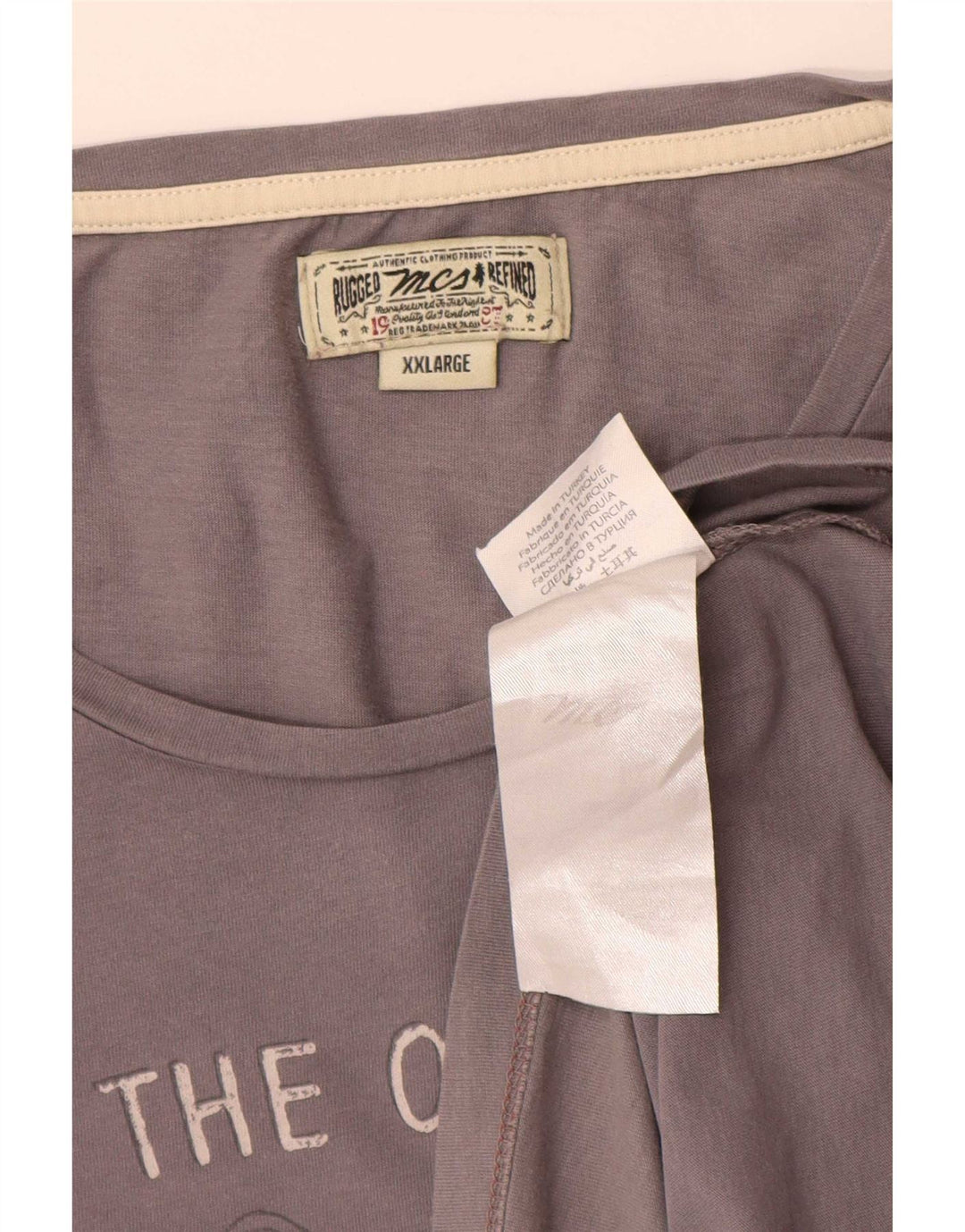 T-shirt grafica da uomo Marlboro Classics Top 2XL cotone grigio
