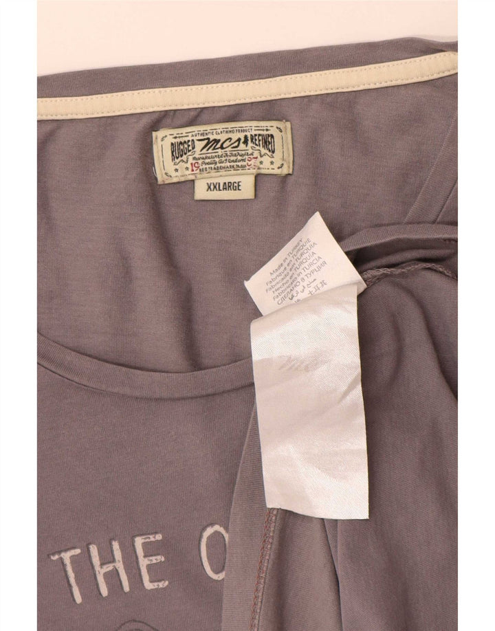 T-shirt grafica da uomo Marlboro Classics Top 2XL cotone grigio