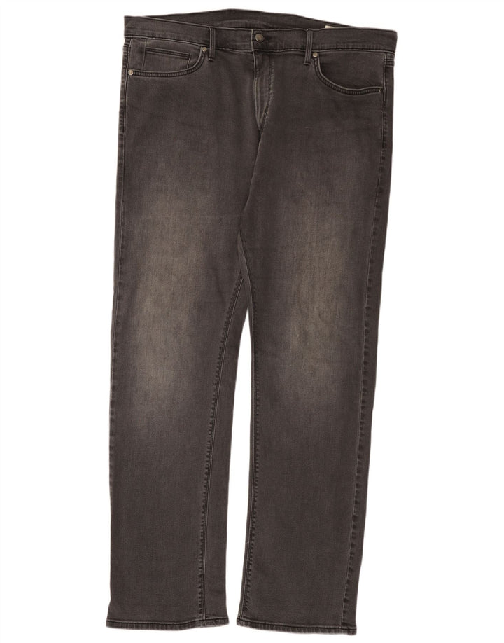 Jeans dritti da uomo Marks & Spencer W38 L33 cotone grigio