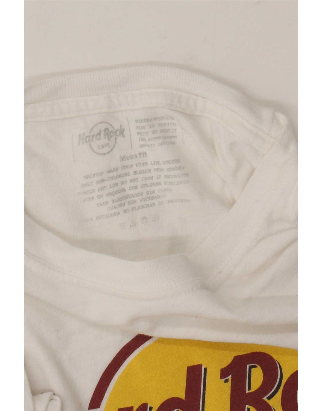 T-shirt grafica da uomo Aruba Hard Rock Cafe in cotone bianco medio