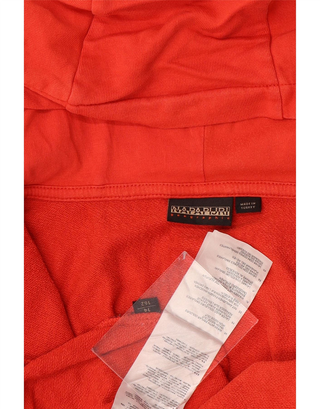 Maglione con cappuccio e zip per ragazzi NAPAPIJRI 13-14 anni in cotone rosso