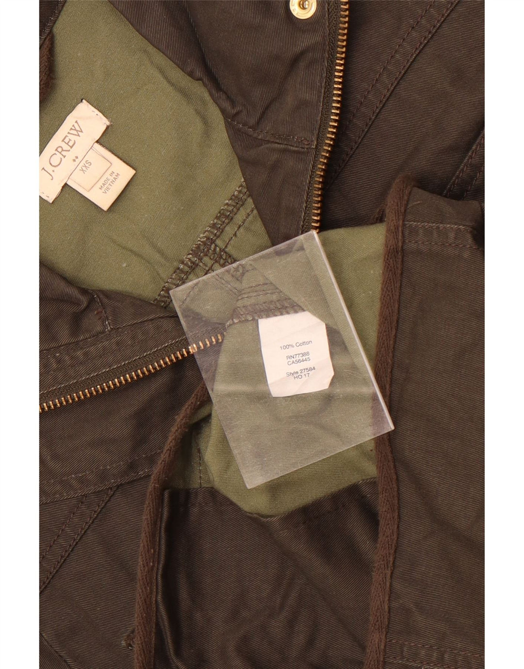 Giacca pratica da donna J. Crew UK 2 2XS Cotone kaki