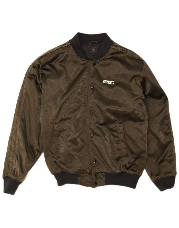 Giacca college da uomo Adidas UK 36 Small Khaki Poliammide
