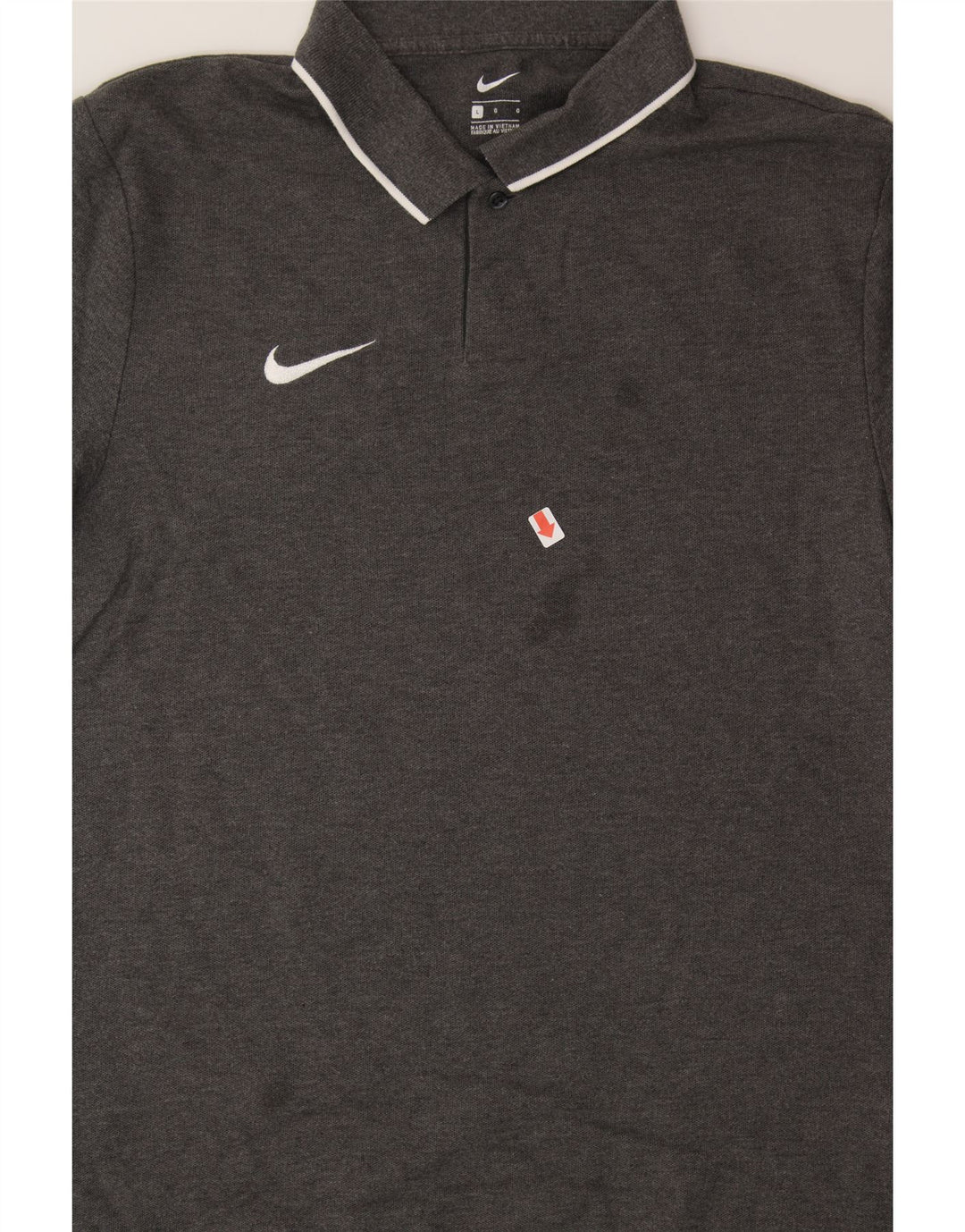 NIKE Mens Polo Shirt Large Grey Cotton Vintage Nike and Second-Hand Nike from Messina Hembry 